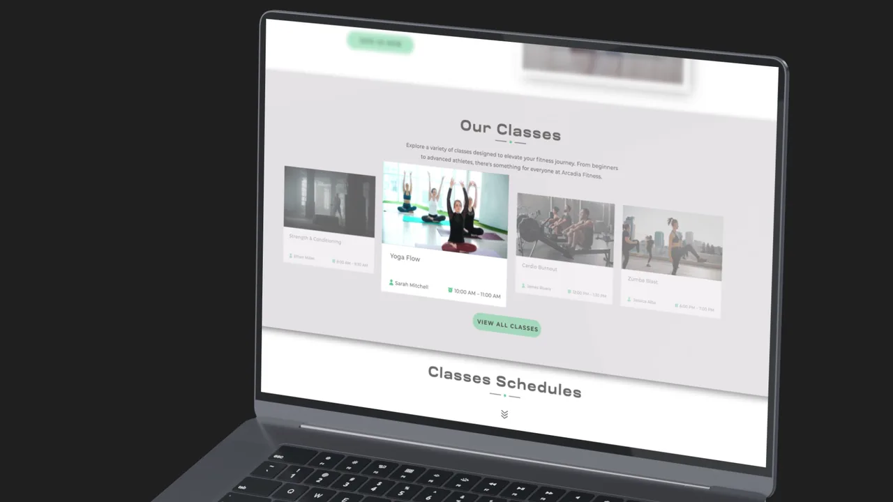 Arcadia Fitness website film