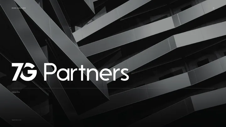 7G Partners brand style guide cover