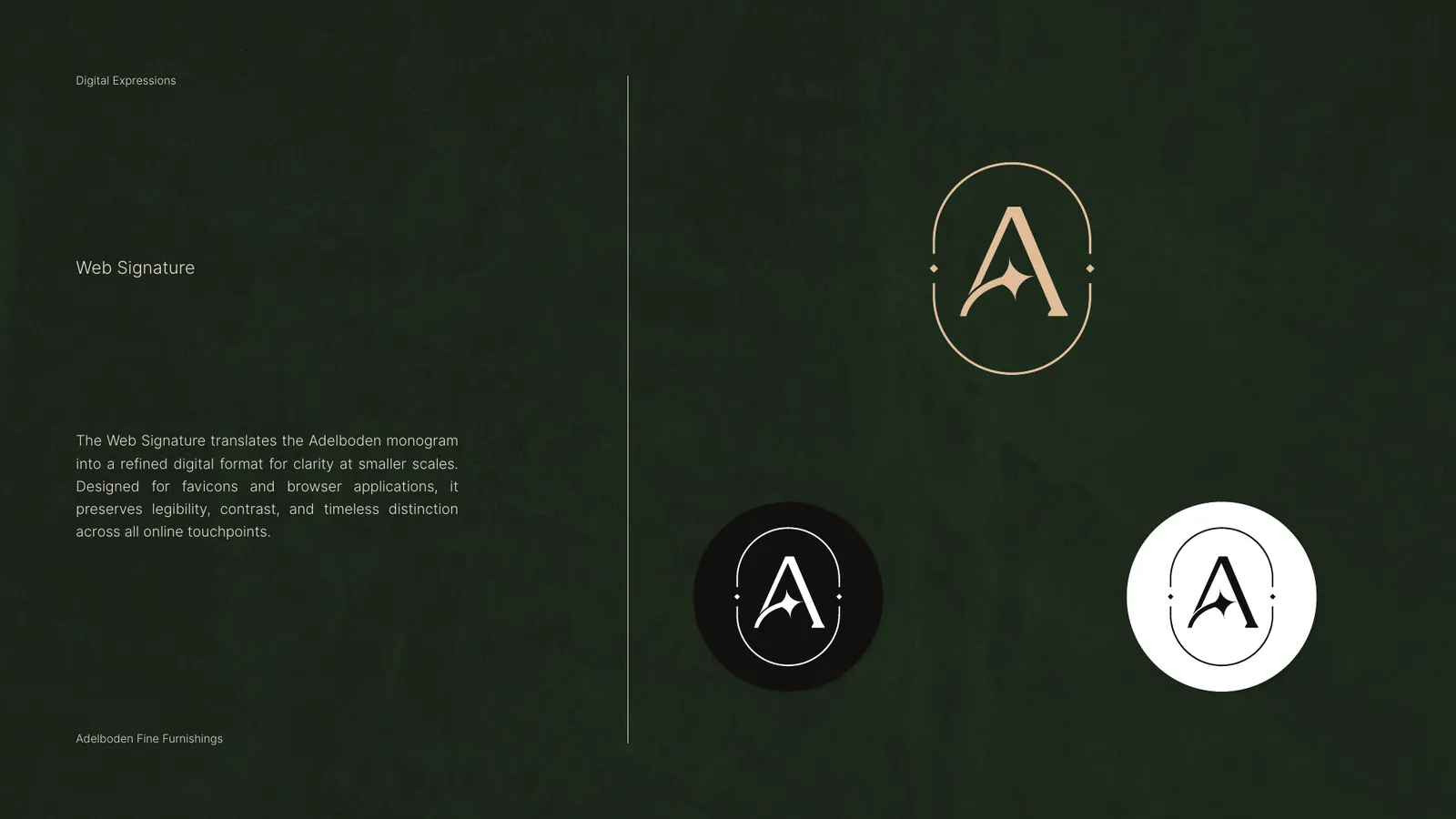 Adelboden Fine Furnishings brand style guide, page 17