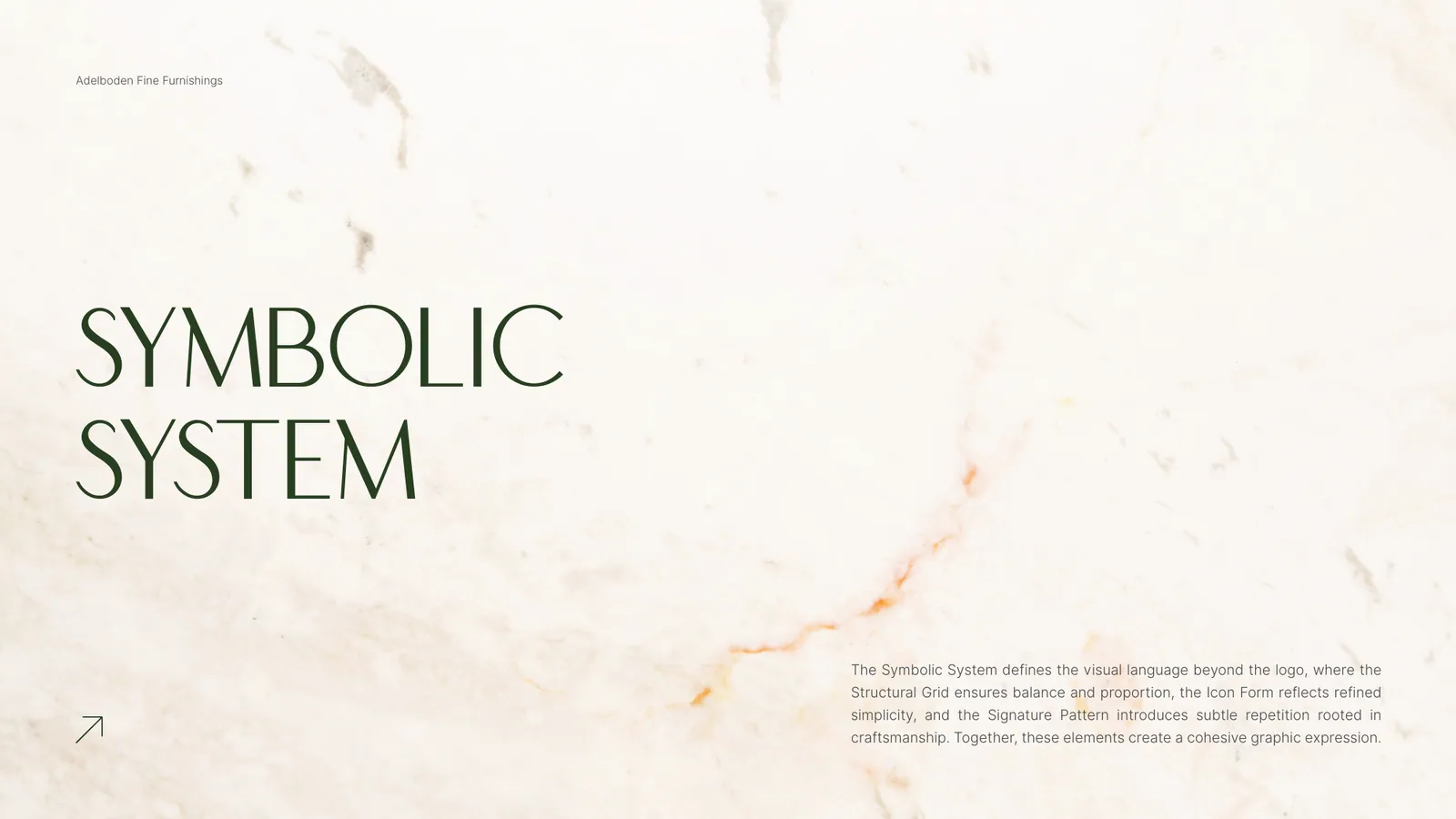 Adelboden Fine Furnishings brand style guide, page 28
