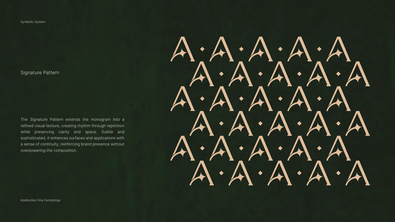 Adelboden Fine Furnishings brand style guide, page 31