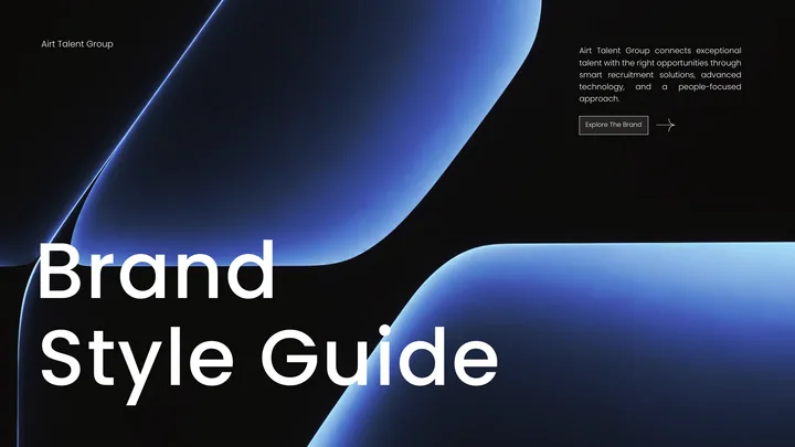 Airt Talent Group brand style guide cover