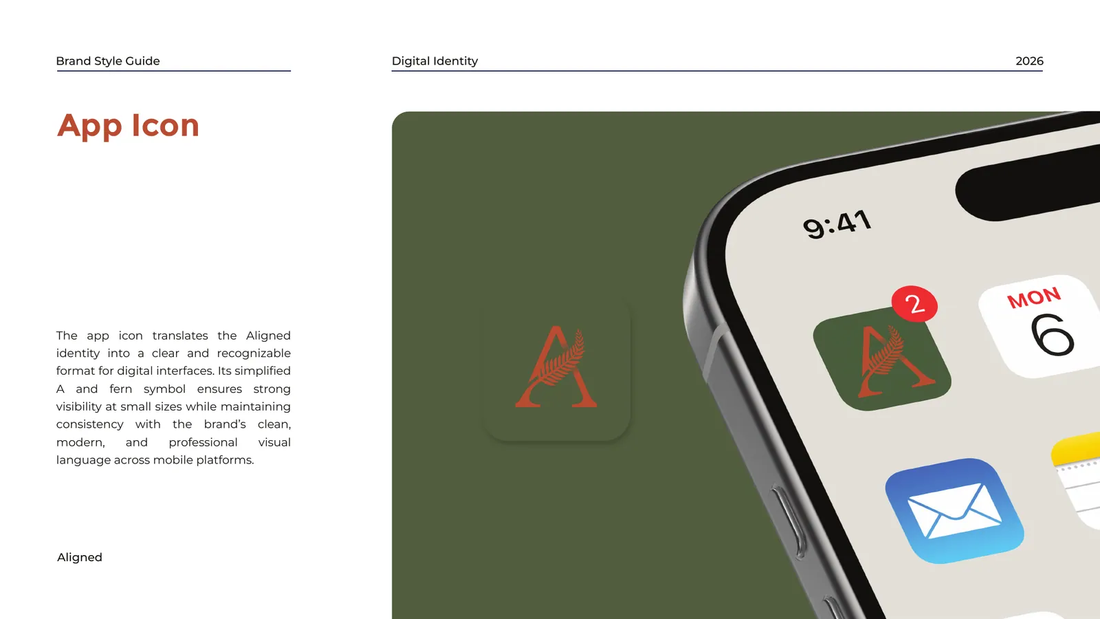 Aligned brand style guide, page 19