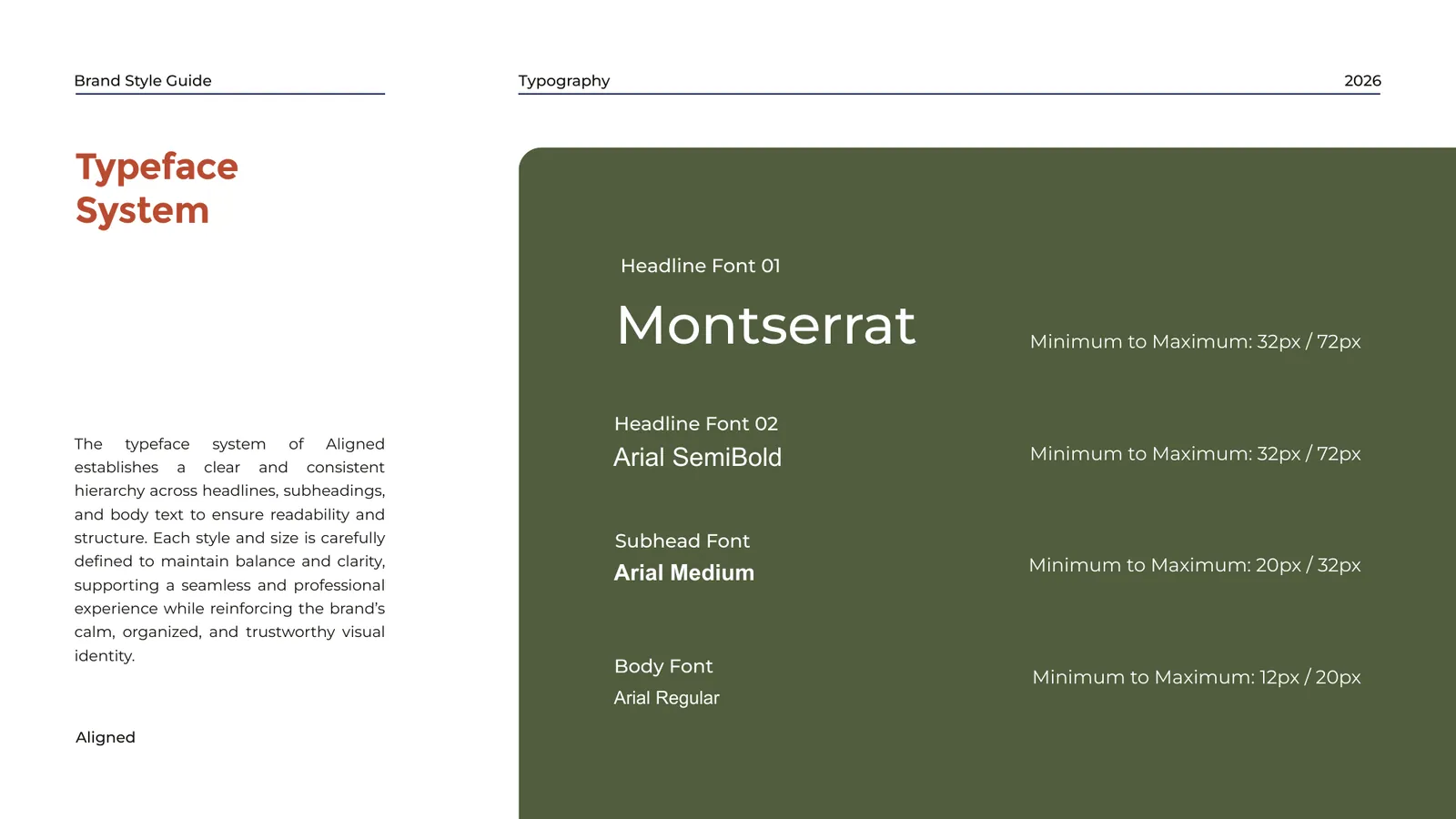 Aligned brand style guide, page 28