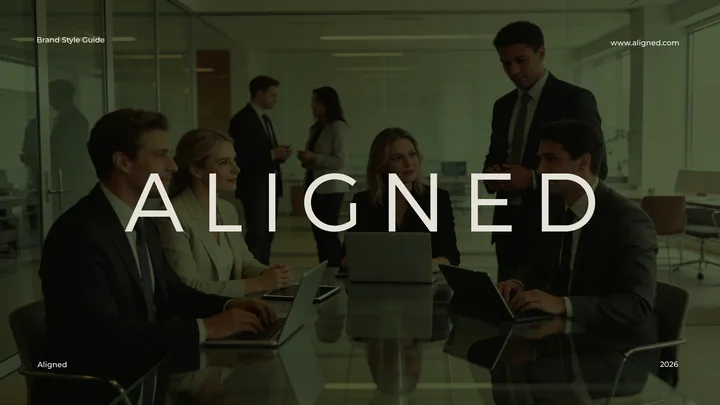 Aligned brand style guide cover