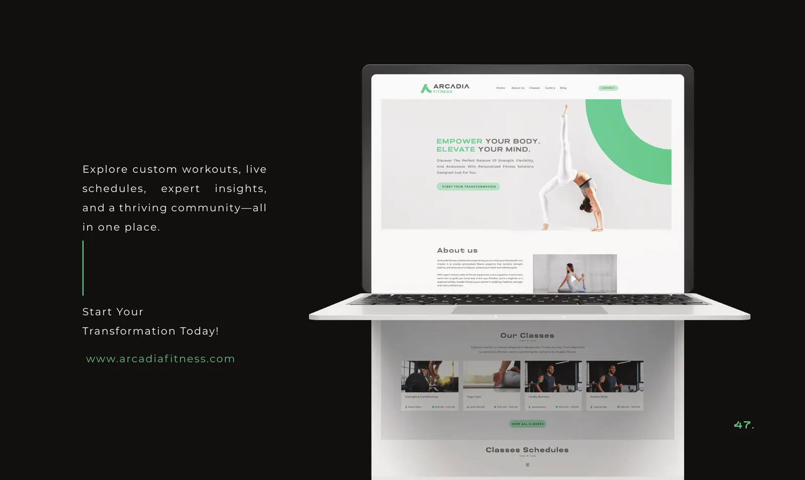 Arcadia Fitness brand identity, page 48