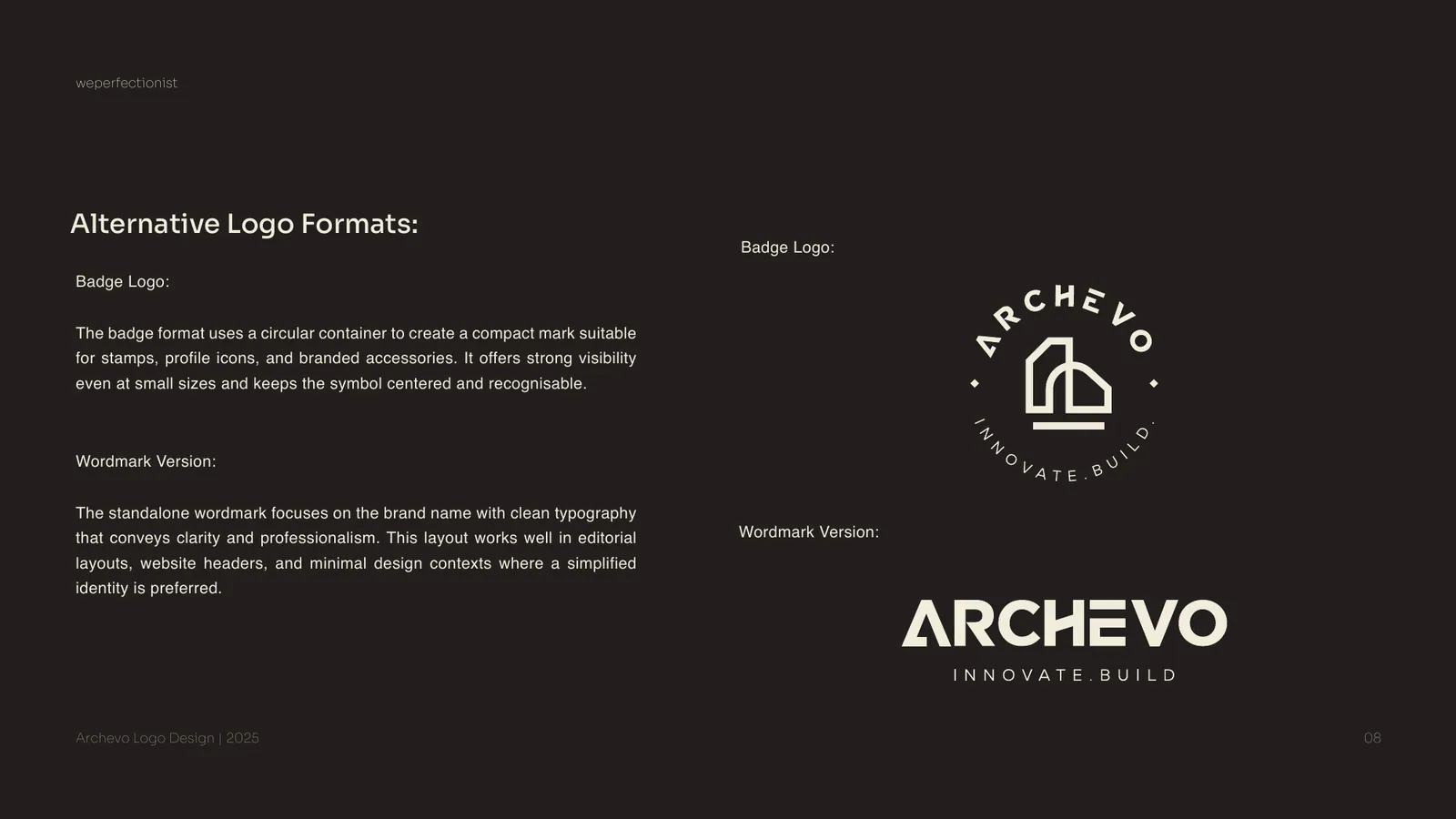 Archevo logo design, page 8