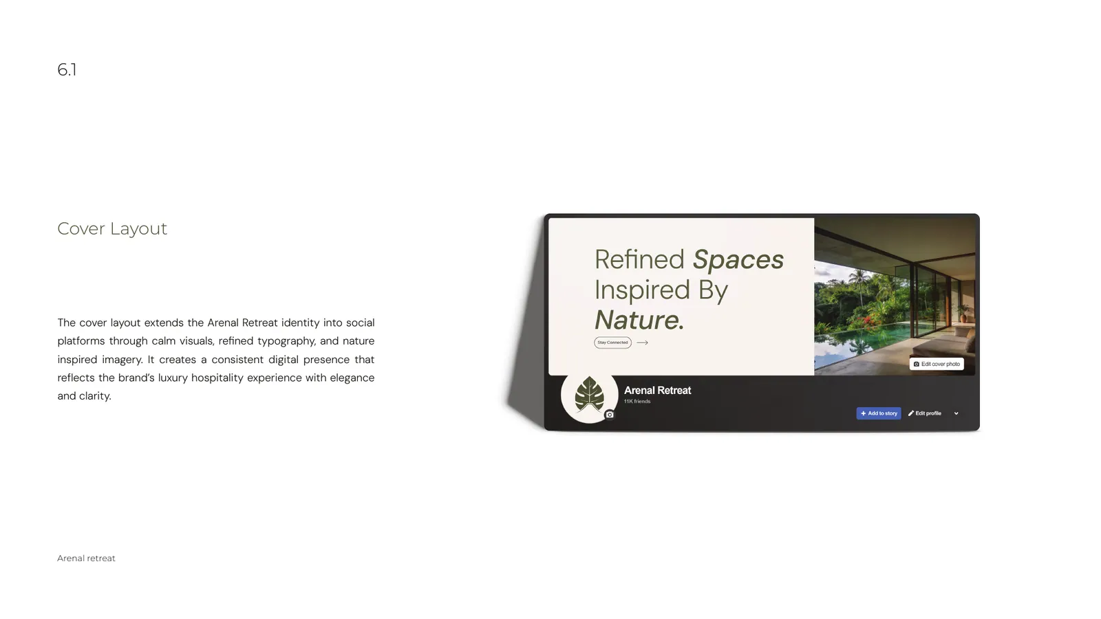 Arenal Retreat brand style guide, page 33