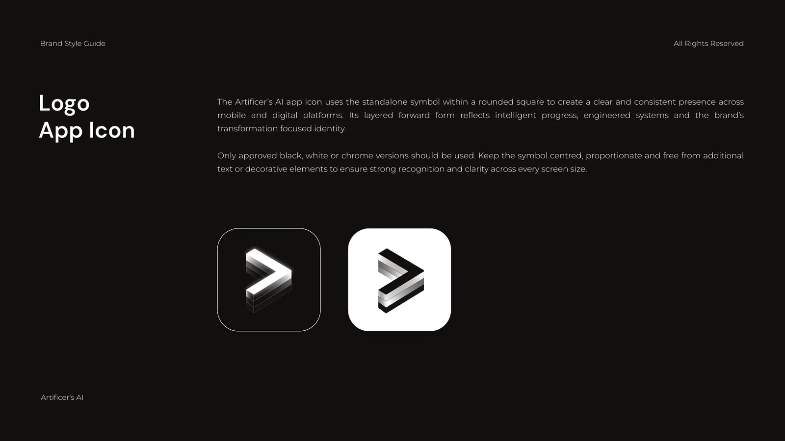 Artificer's AI brand style guide, page 21