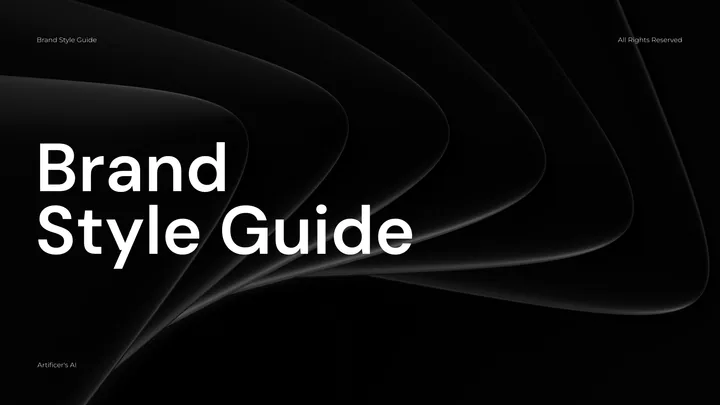 Artificer's AI brand style guide cover
