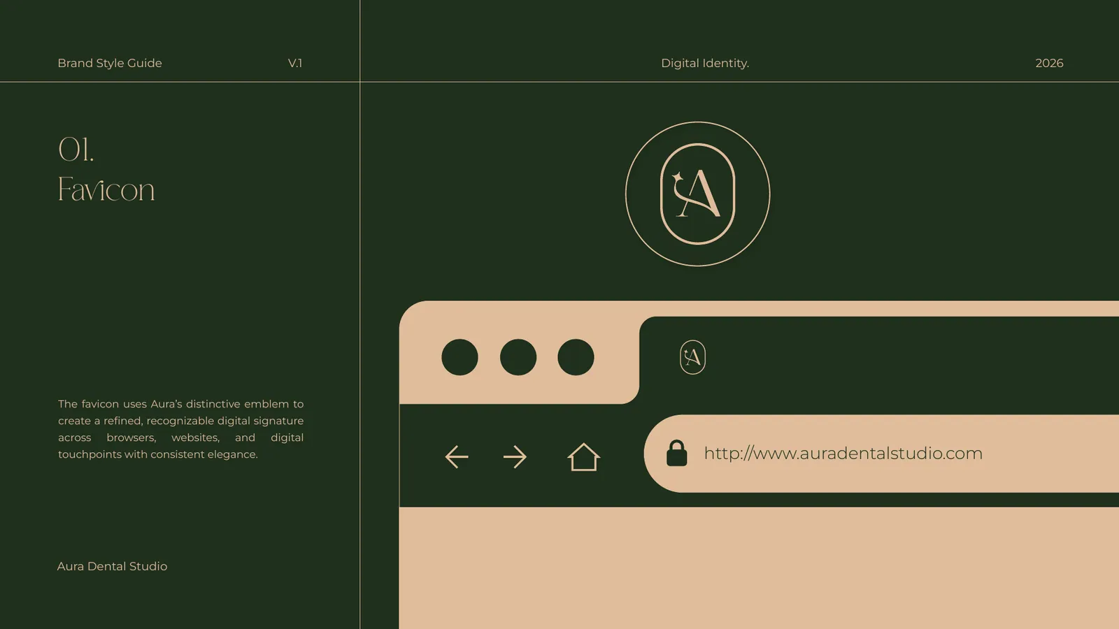 Aura Dental Studio brand style guide, page 18