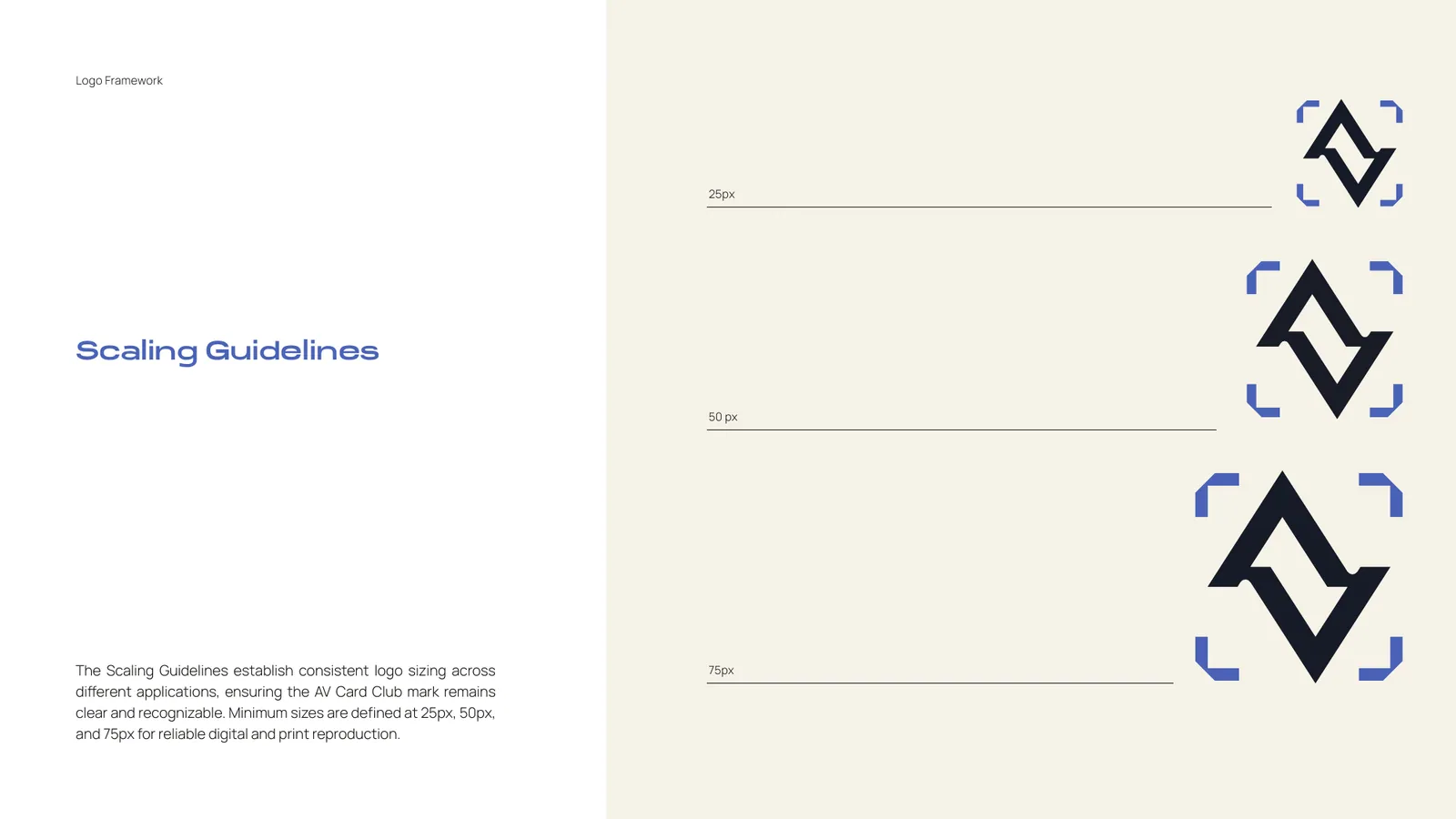 AV Card Club brand style guide, page 13