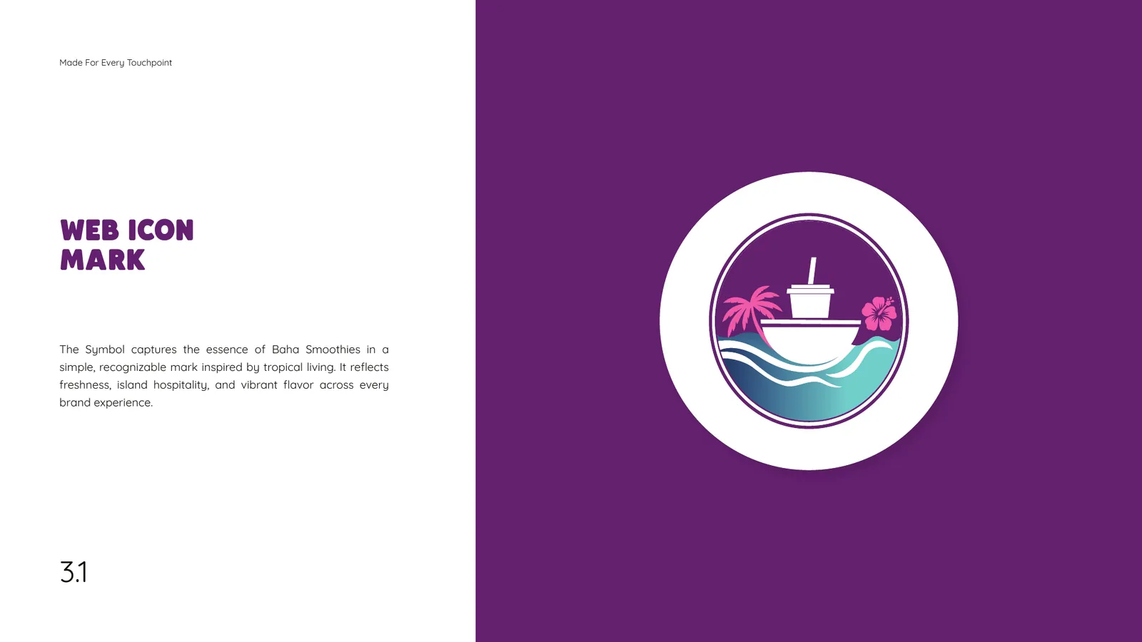 Baha Smoothies brand style guide, page 19