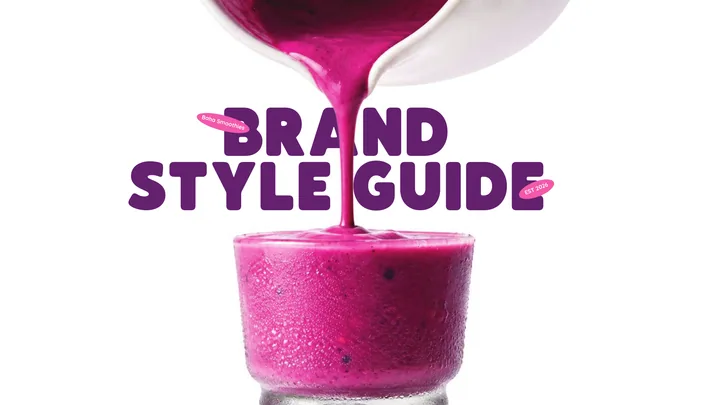 Baha Smoothies brand style guide cover