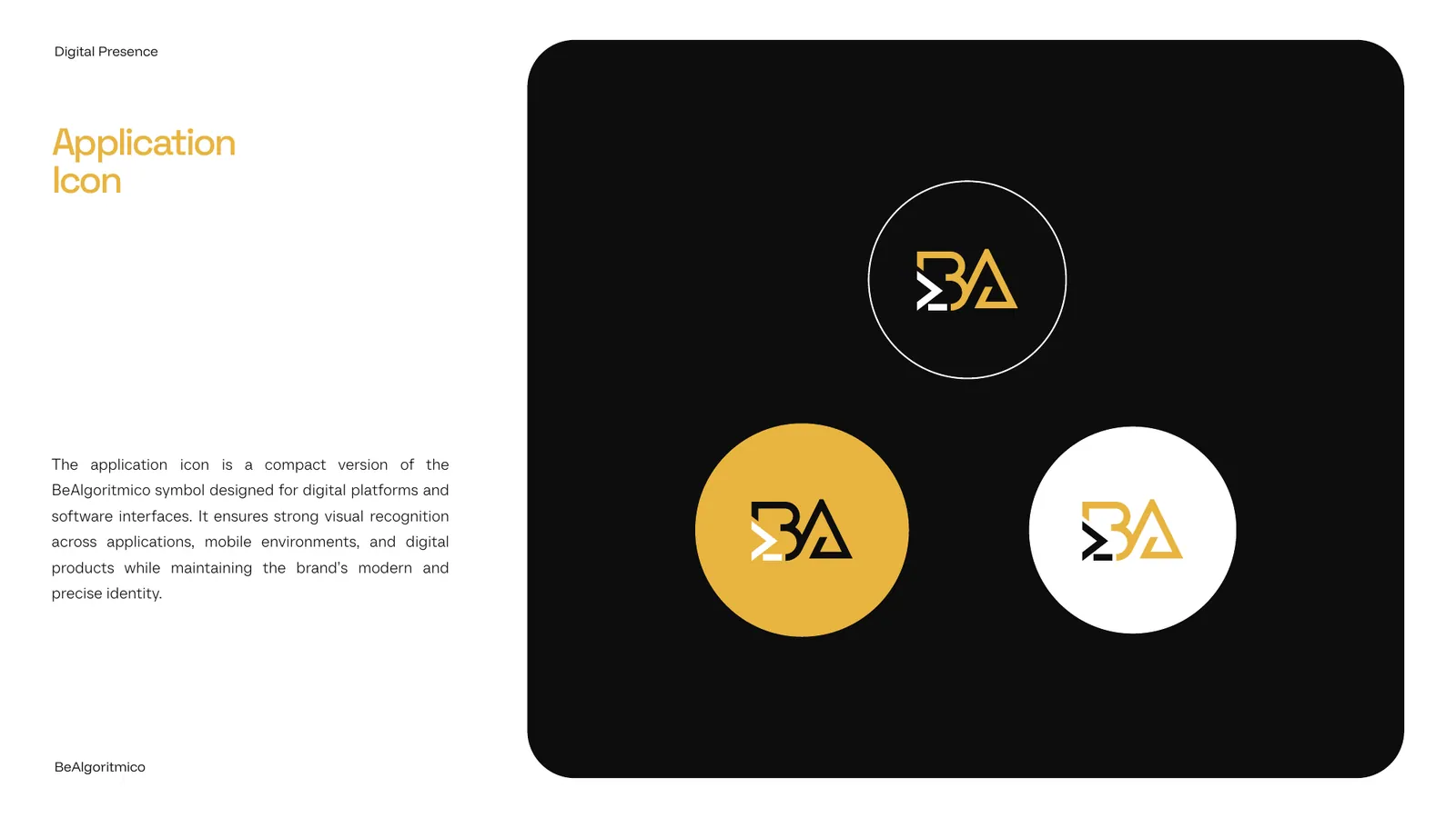 BeAlgoritmico brand style guide, page 16
