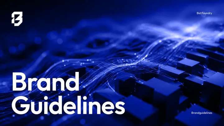 Bid Foundry brand style guide cover