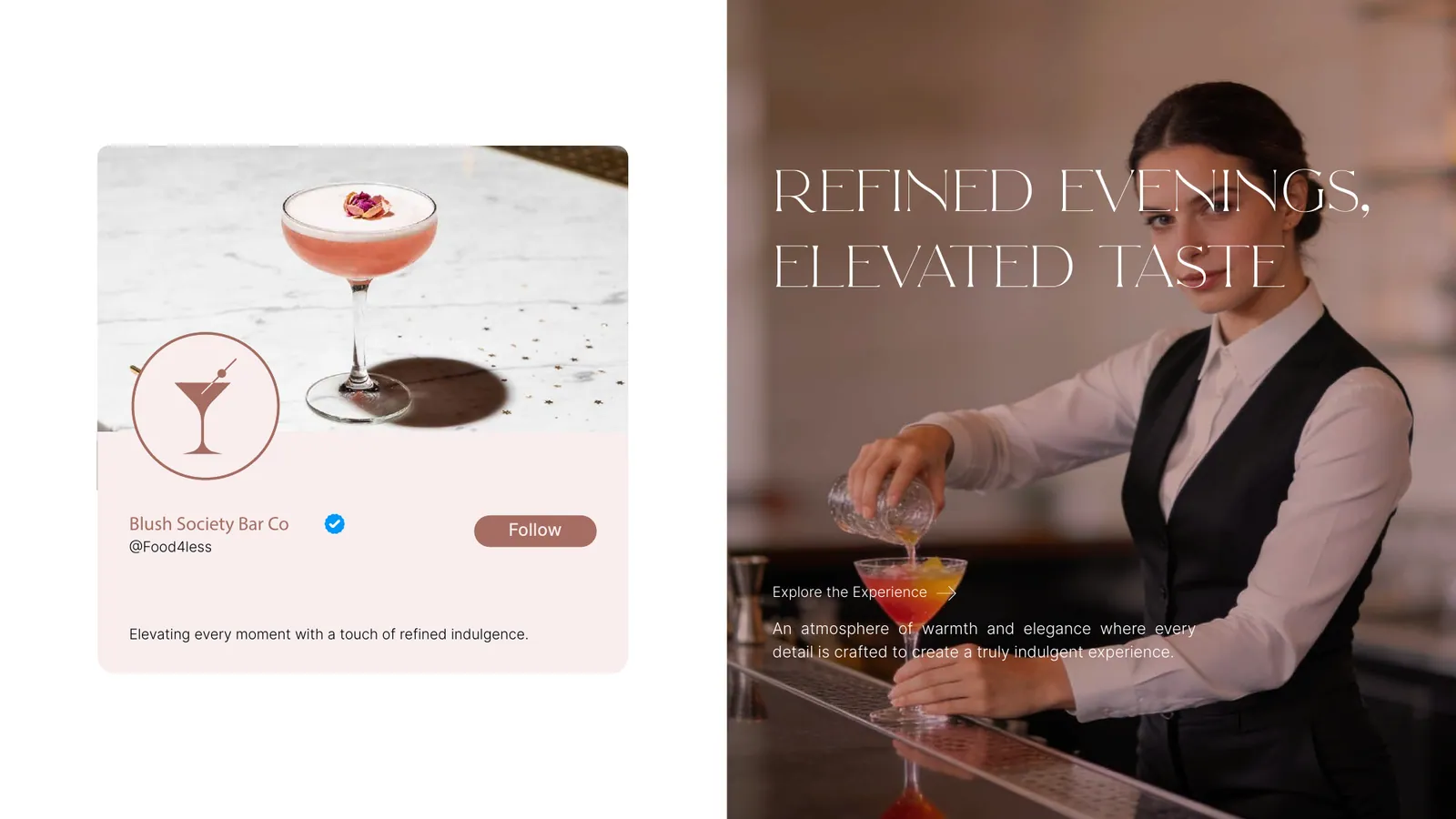 Blush Society Bar brand style guide, page 15