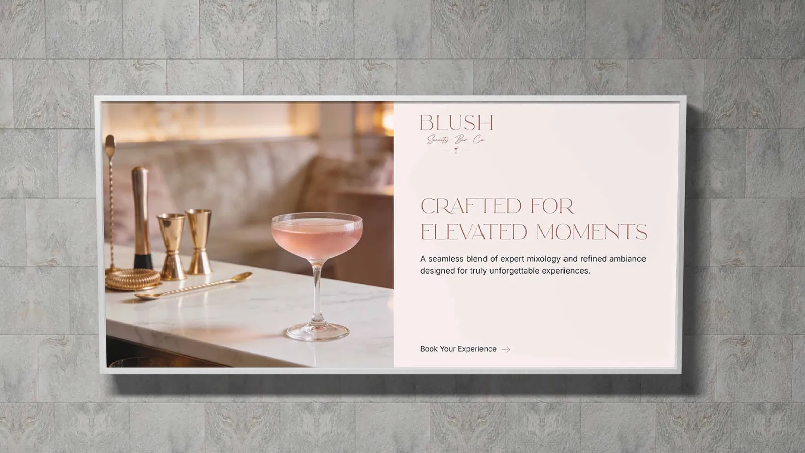 Blush Society Bar brand style guide, page 29