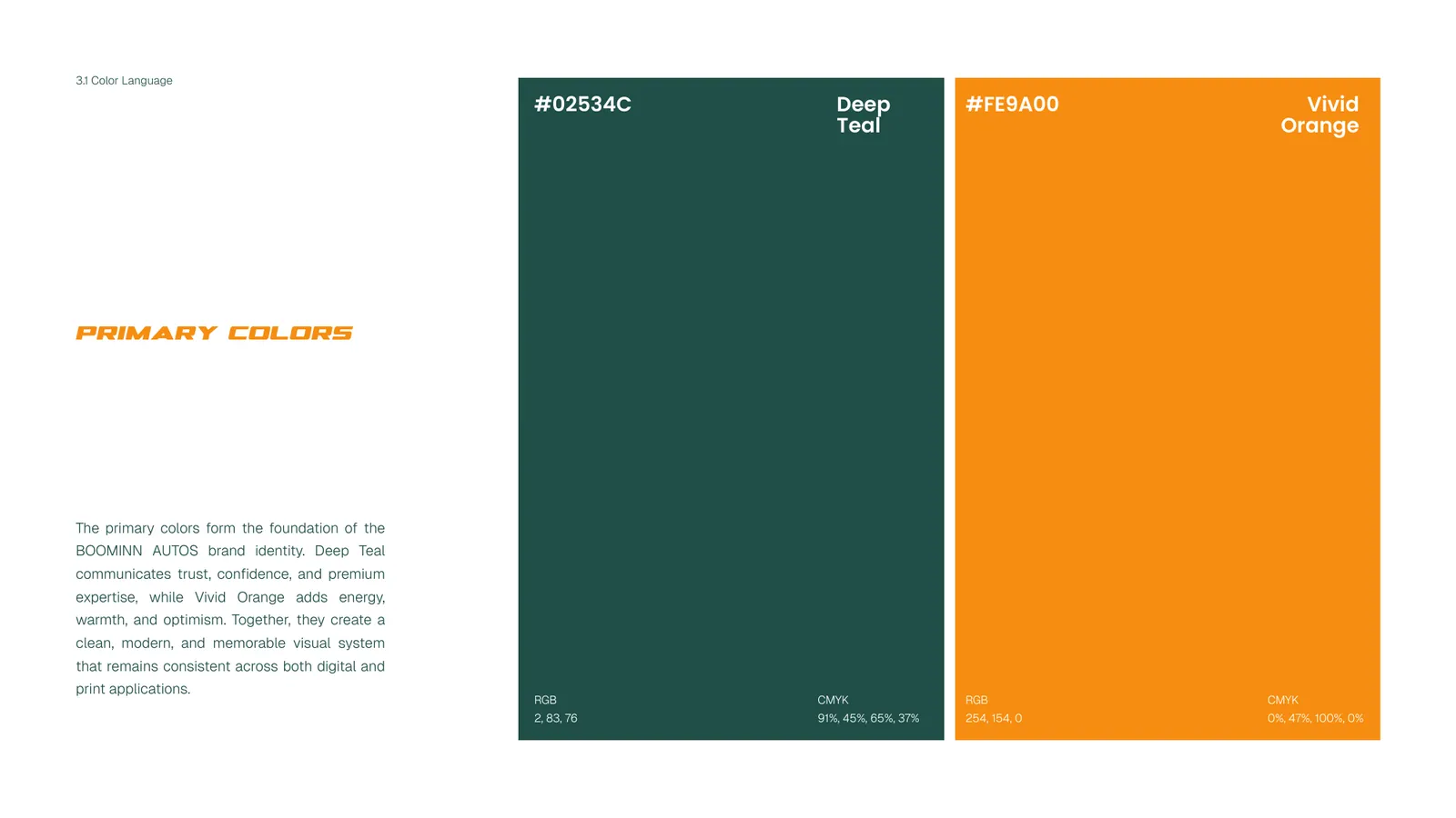 BOOMINN AUTOS brand style guide, page 27