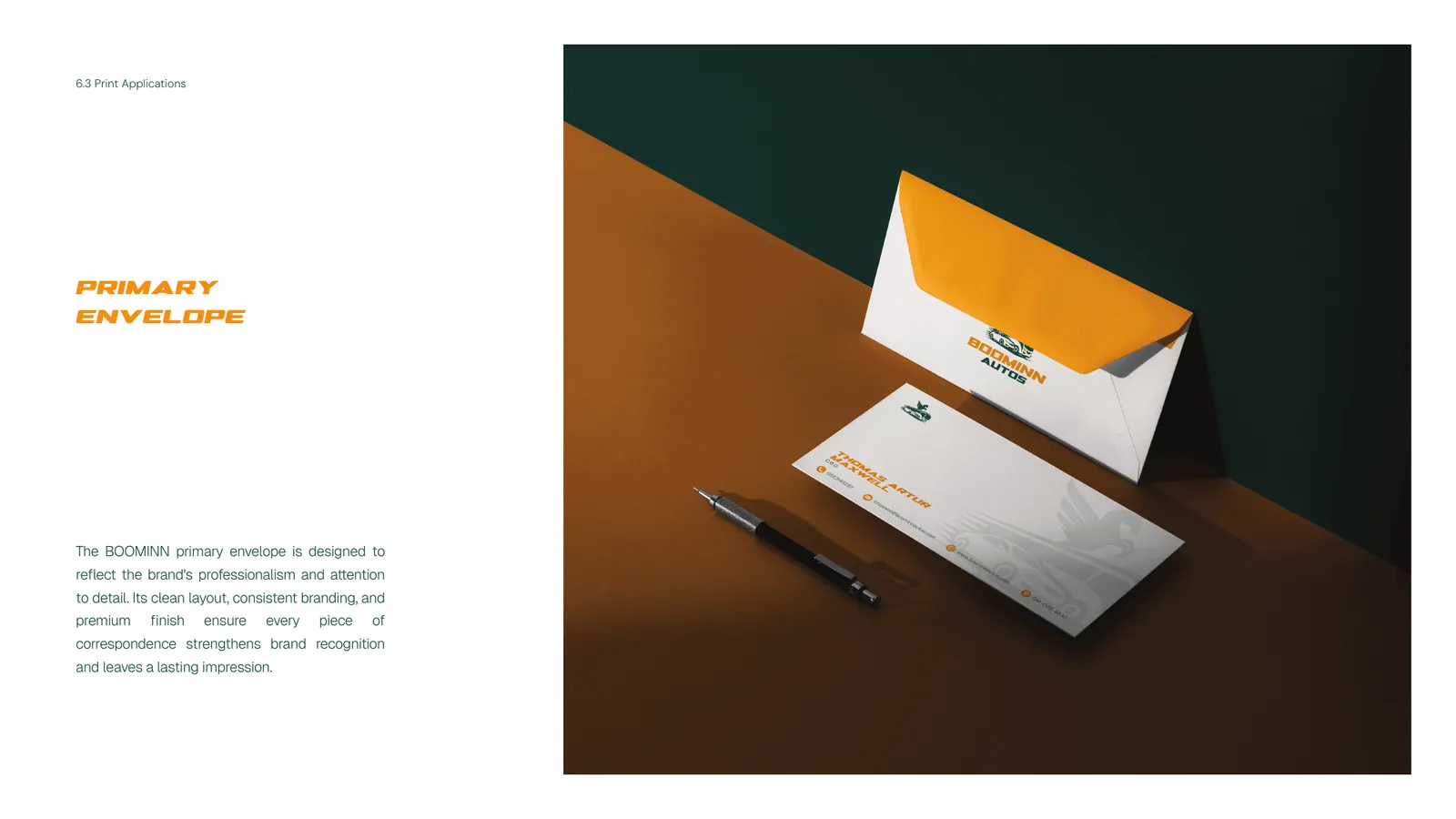 BOOMINN AUTOS brand style guide, page 39