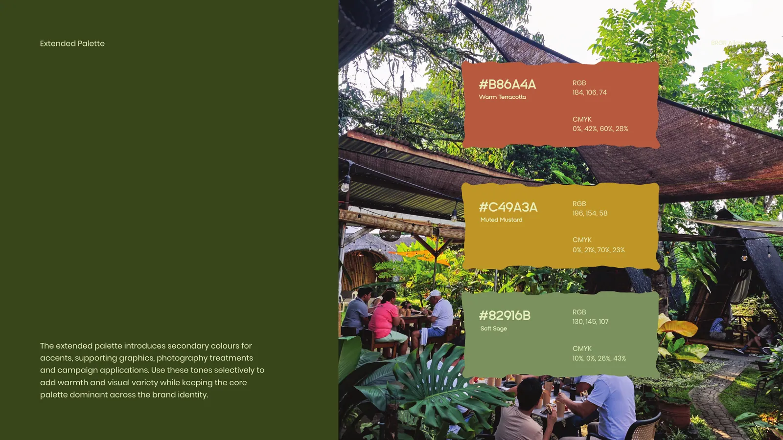 BRGR Alley Café brand style guide, page 23