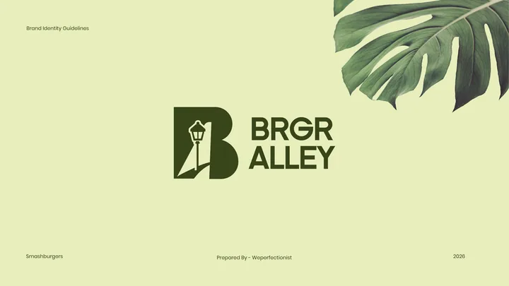 BRGR Alley Café brand style guide cover