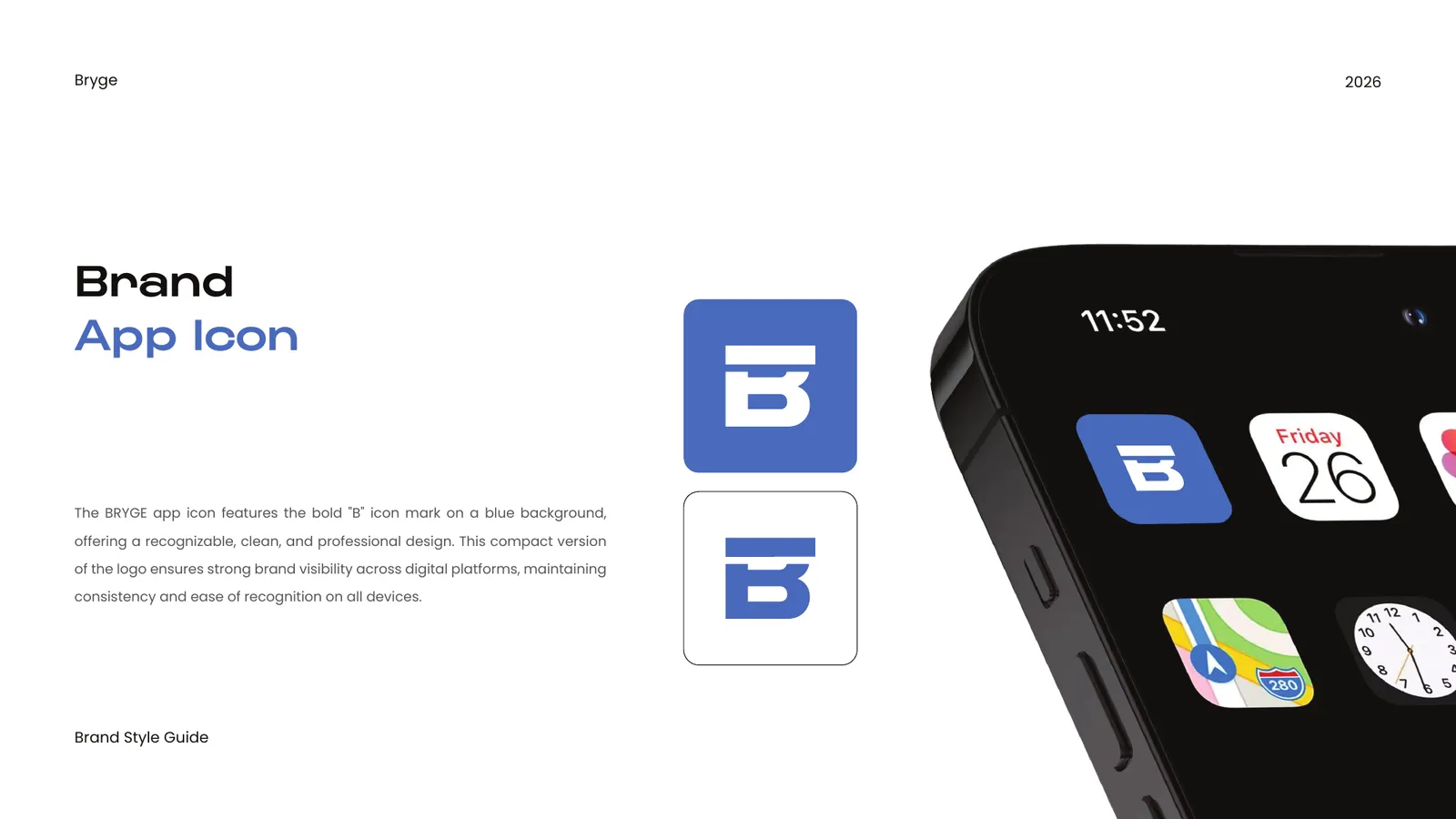 BRYGE brand style guide, page 18