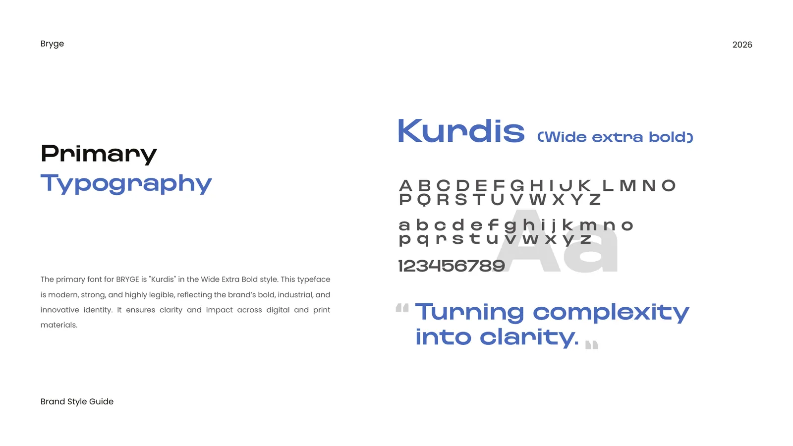 BRYGE brand style guide, page 25