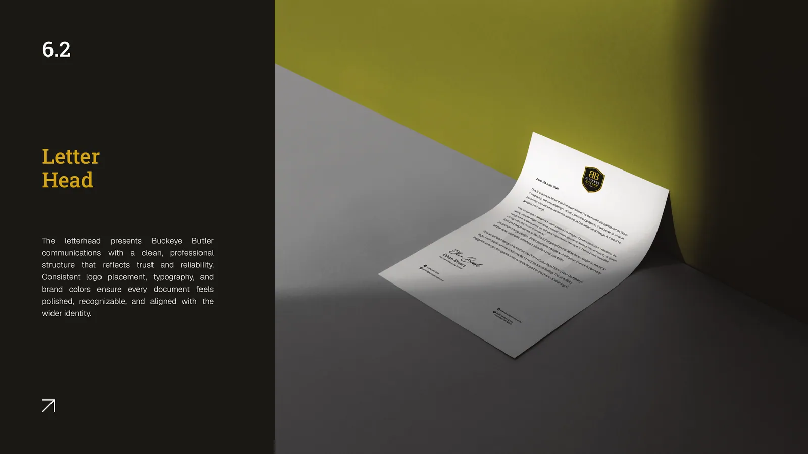 Buckeye Butler LLC brand style guide, page 34