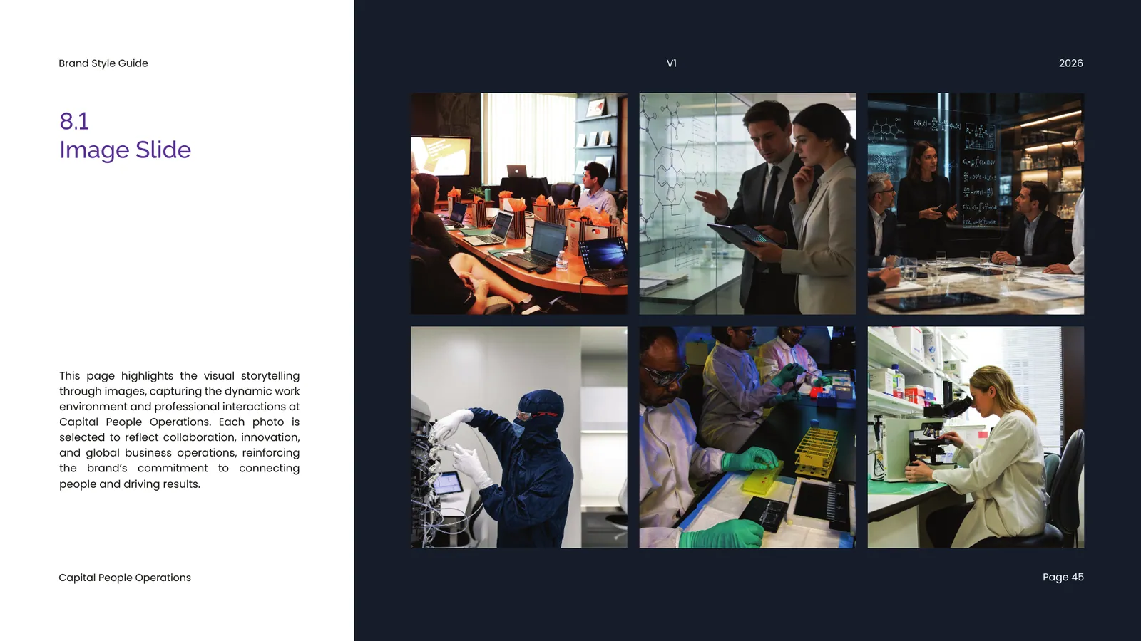 Capital People Operations brand style guide, page 45