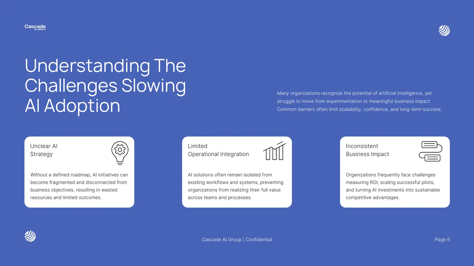 Cascade AI Group pitch deck, page 6