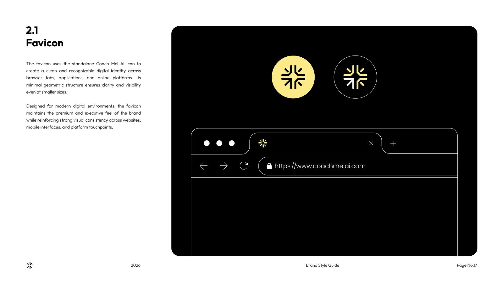 Coach Mel AI brand style guide, page 17