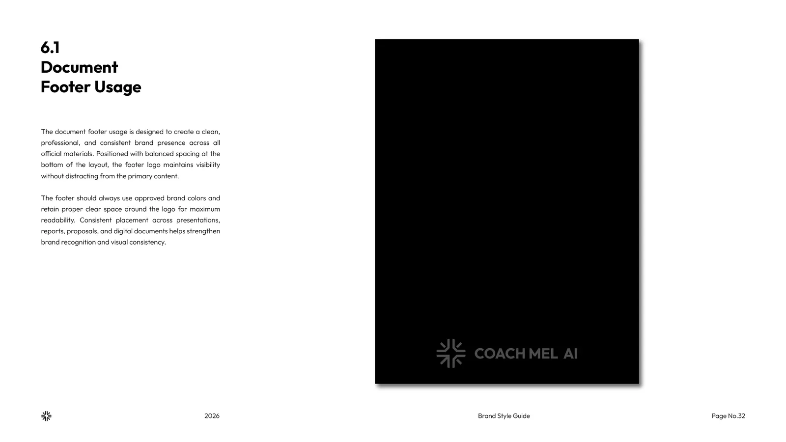 Coach Mel AI brand style guide, page 32