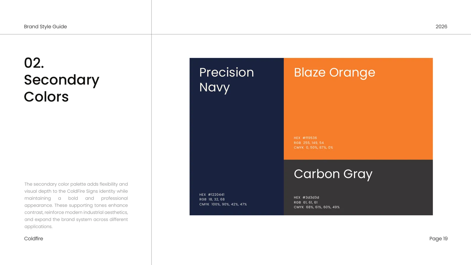 COLDFIRE brand style guide, page 19