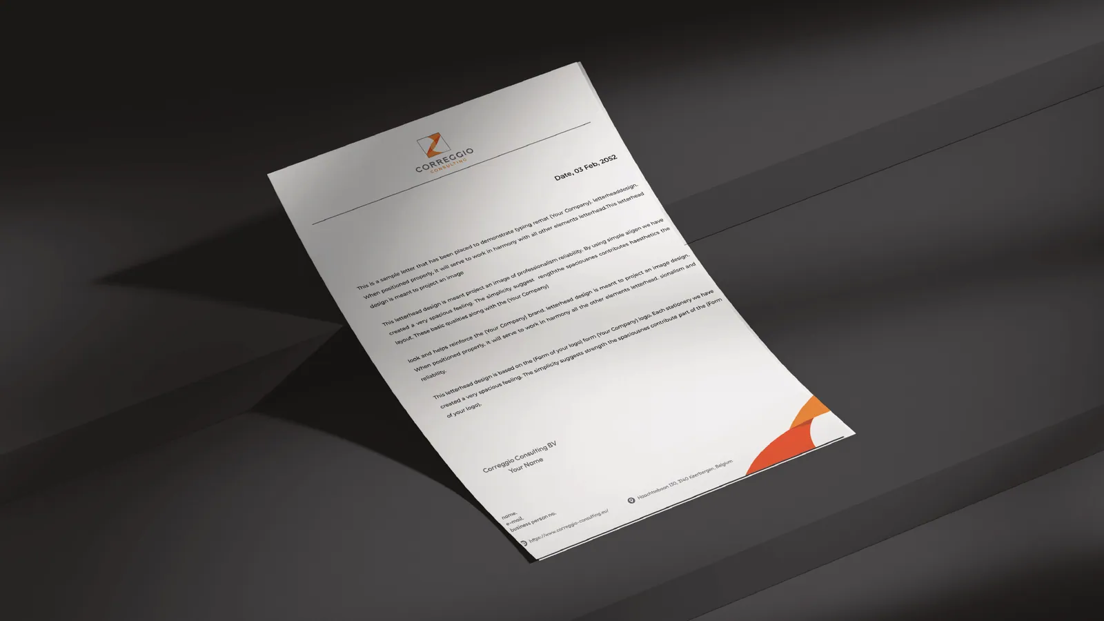 Correggio Consulting brand style guide, page 31