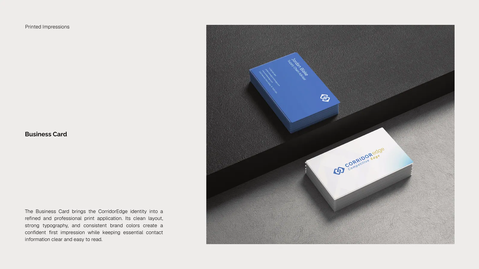 CorridorEdge brand style guide, page 29