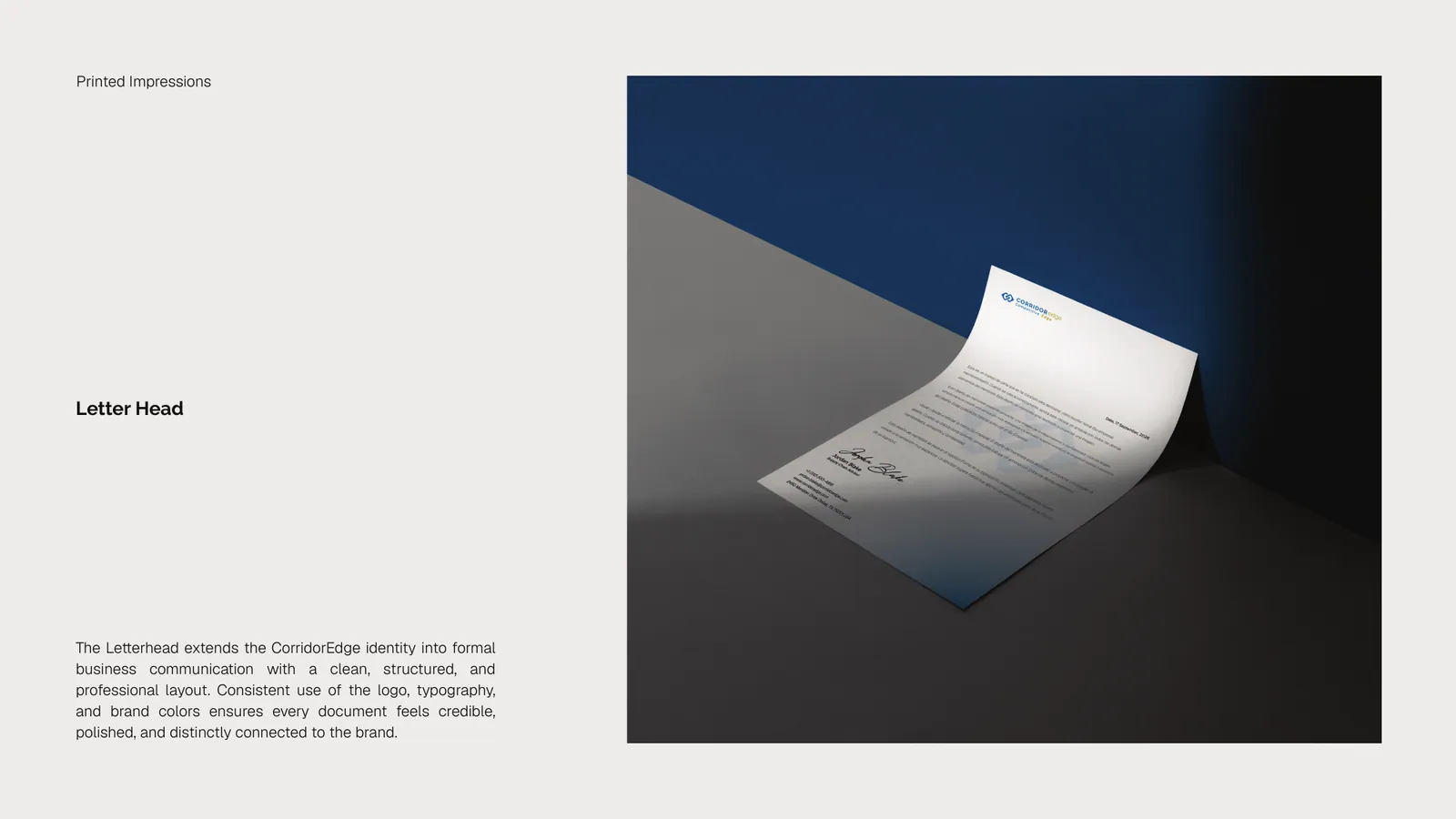 CorridorEdge brand style guide, page 30