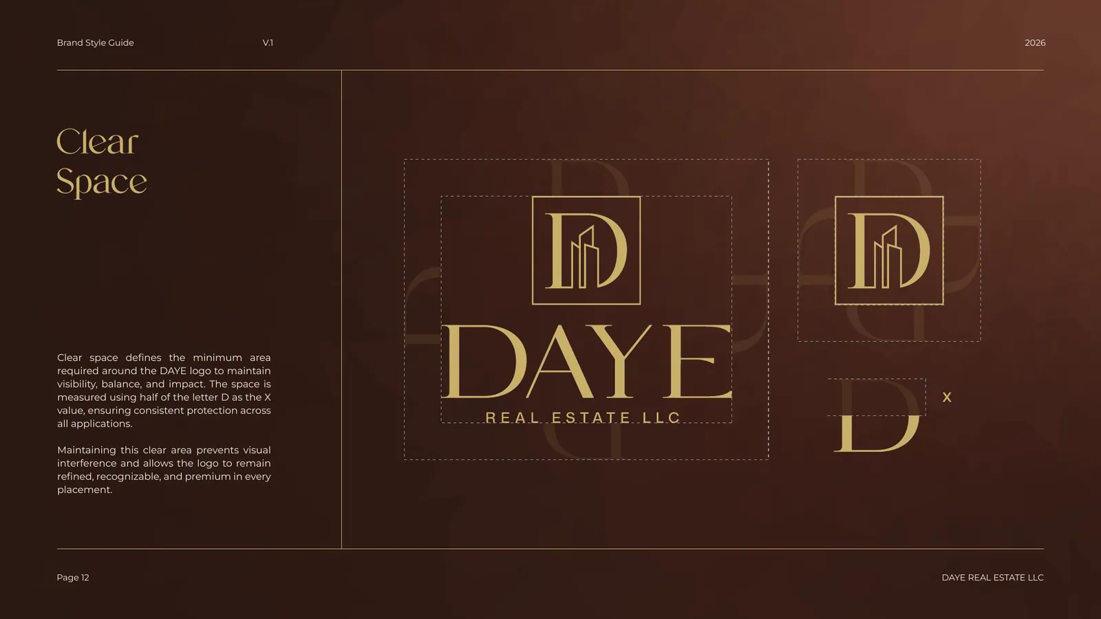 DAYE REAL ESTATE LLC brand style guide, page 12