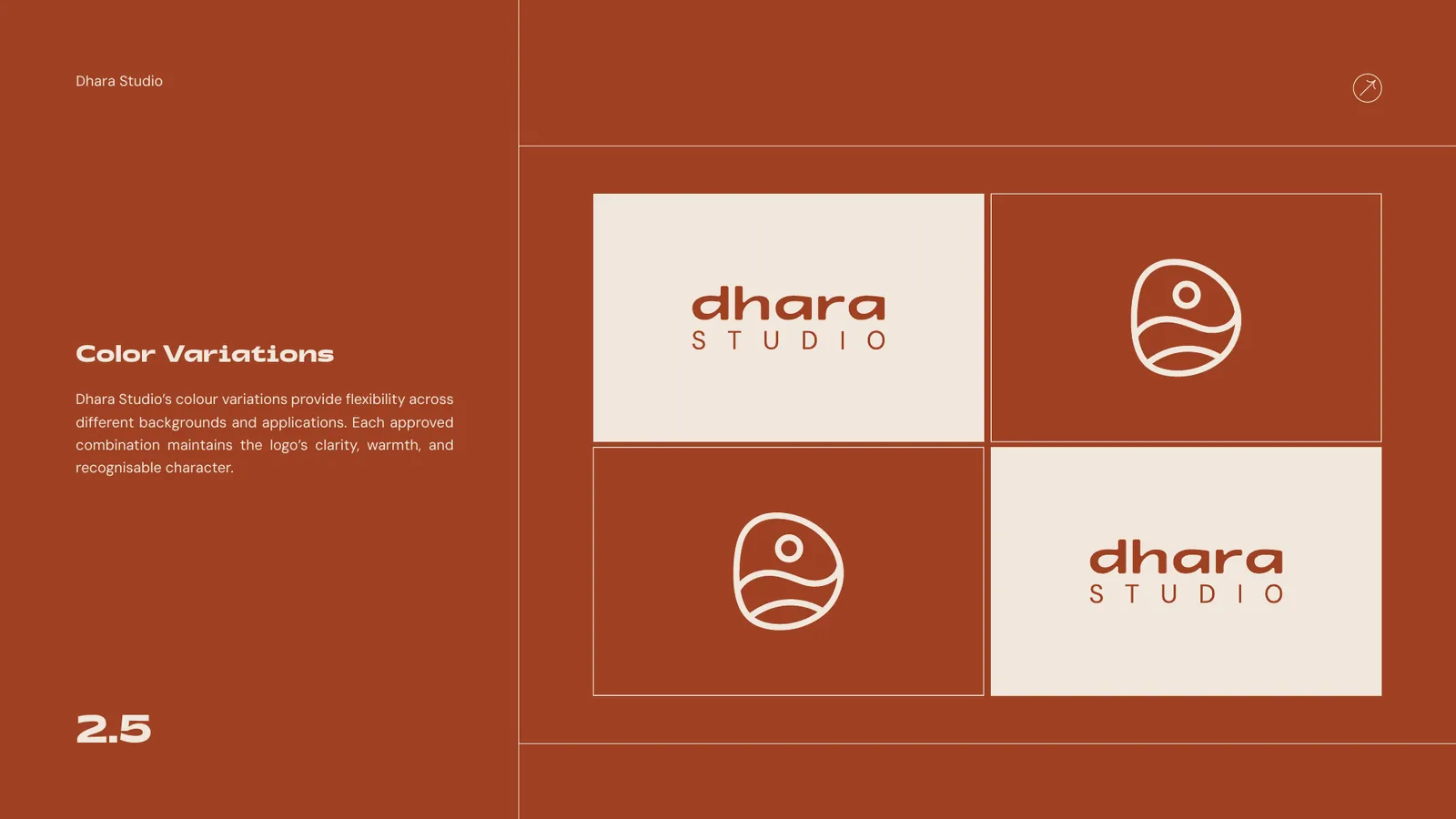 Dhara Studio brand style guide, page 14