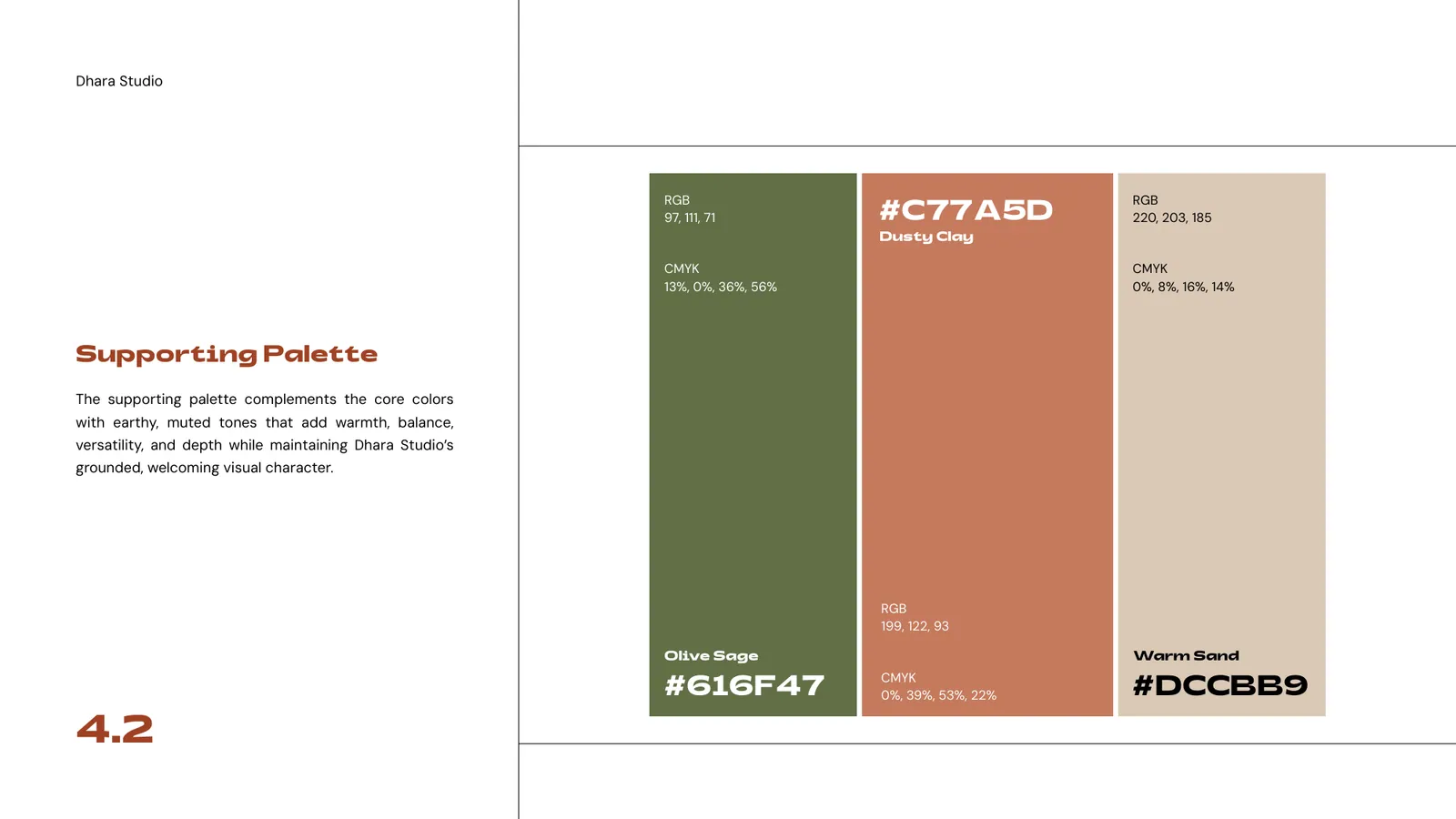 Dhara Studio brand style guide, page 22