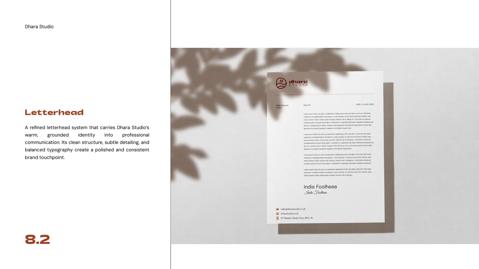 Dhara Studio brand style guide, page 34