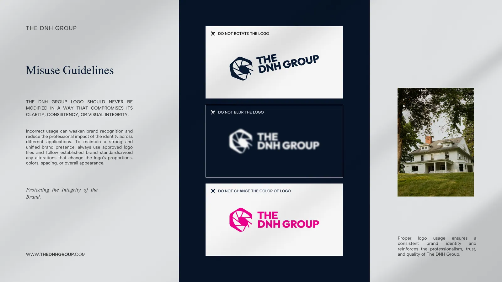 DNH Group brand style guide, page 16