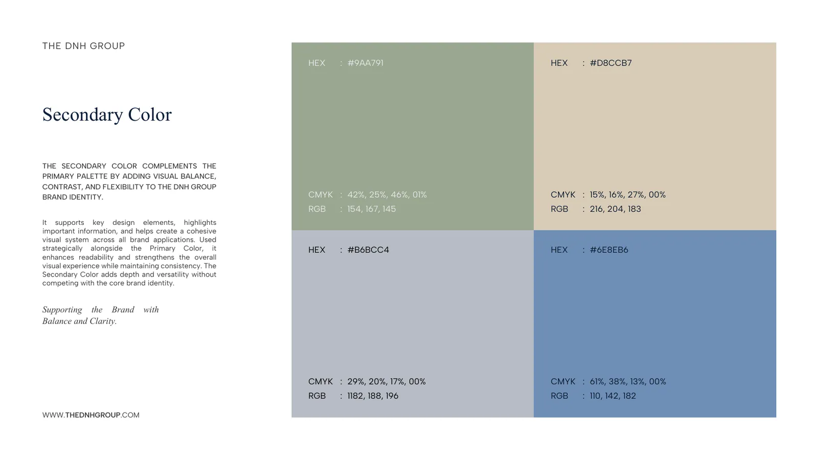 DNH Group brand style guide, page 24
