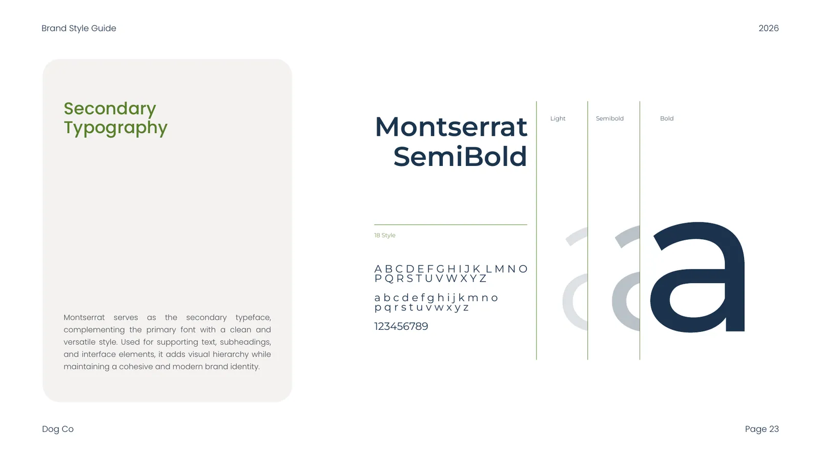 Dog Co brand style guide, page 23