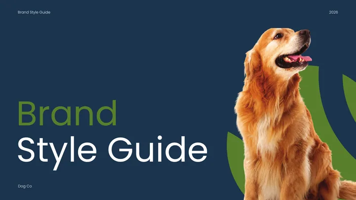Dog Co brand style guide cover