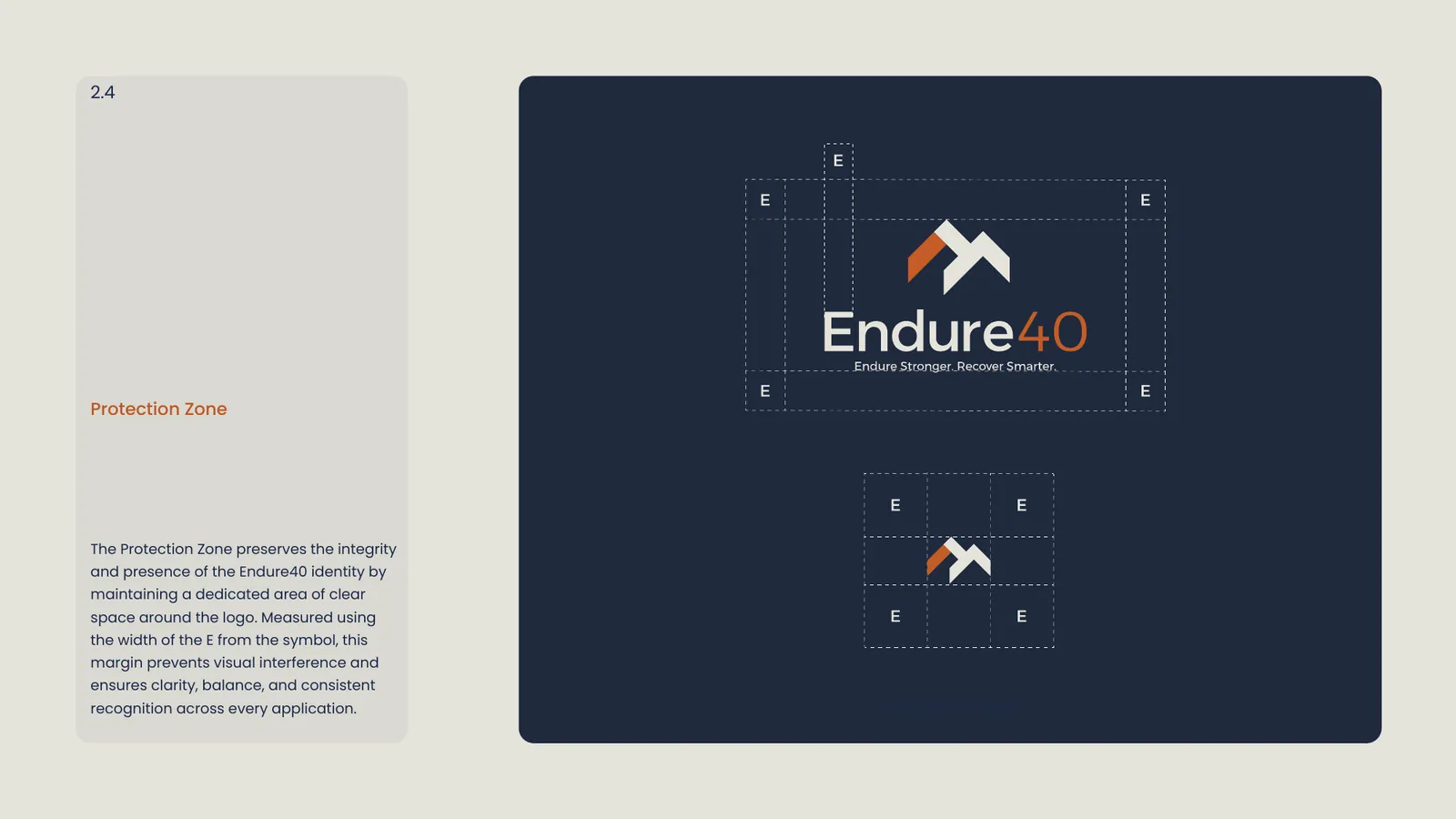 Endure40 brand style guide, page 12