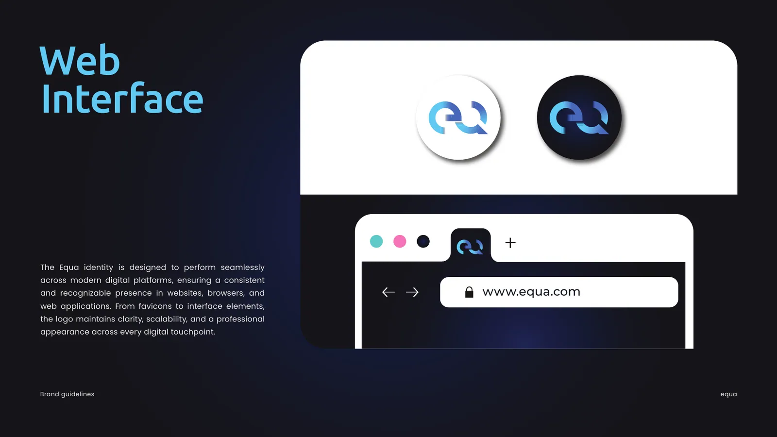 equa brand style guide, page 18
