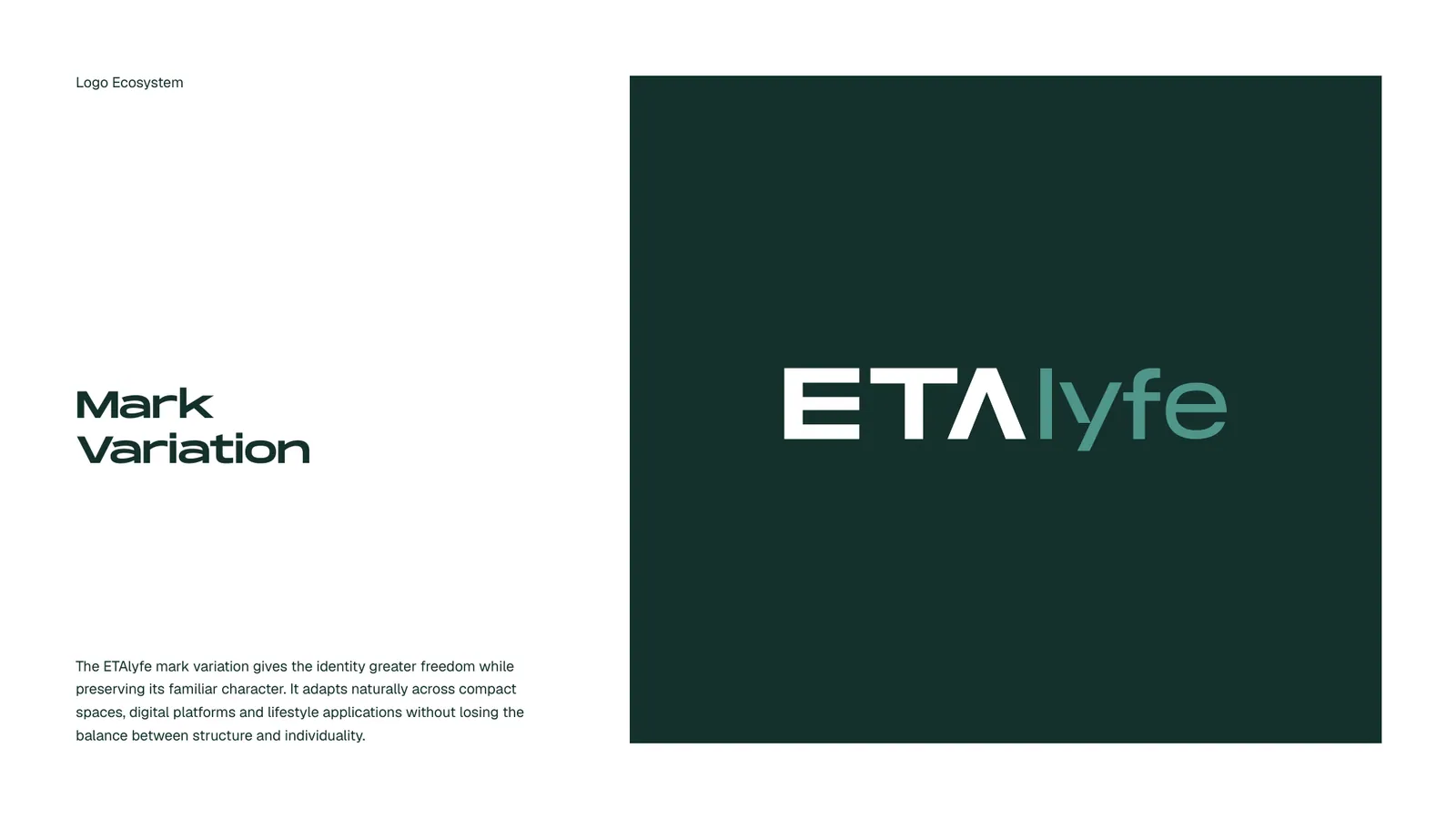 ETAlyfe brand style guide, page 13