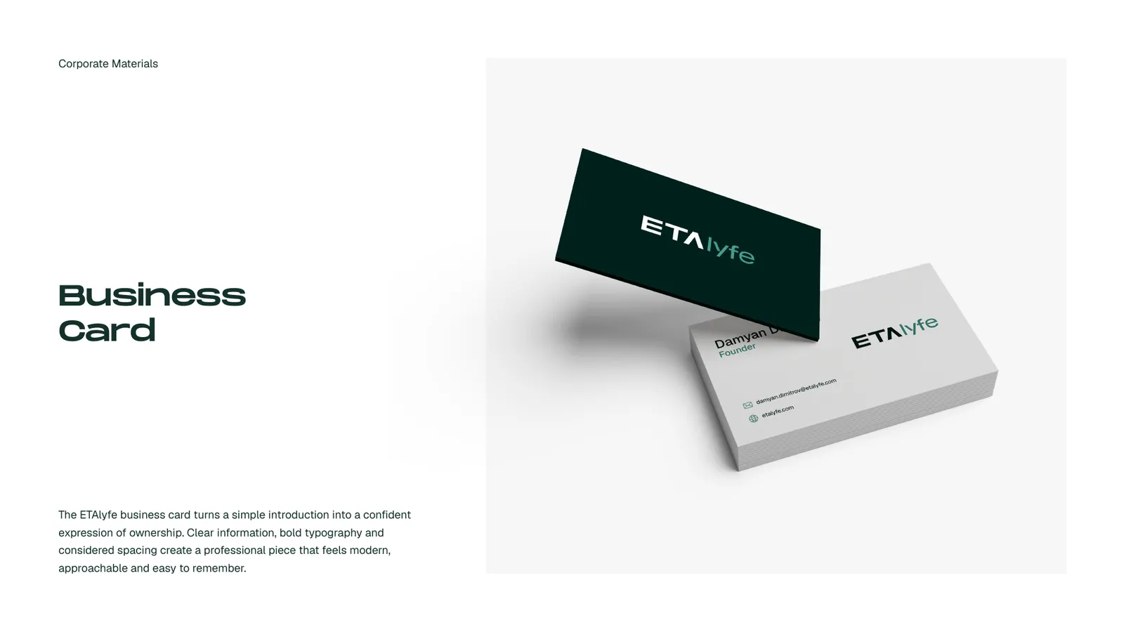 ETAlyfe brand style guide, page 32
