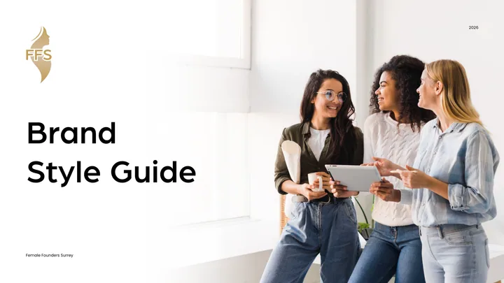 Female Founders Surrey brand style guide cover